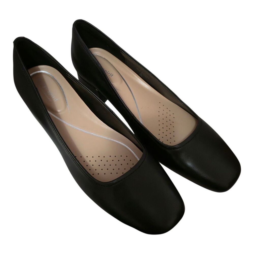 Easy Spirit Jain e-Flex Low Block Heels Black Size 12M New in Box